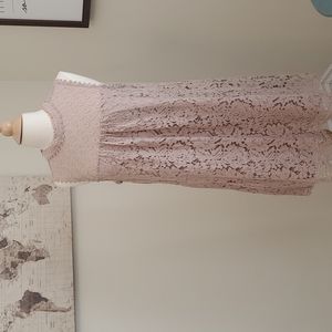 Blush lace dress